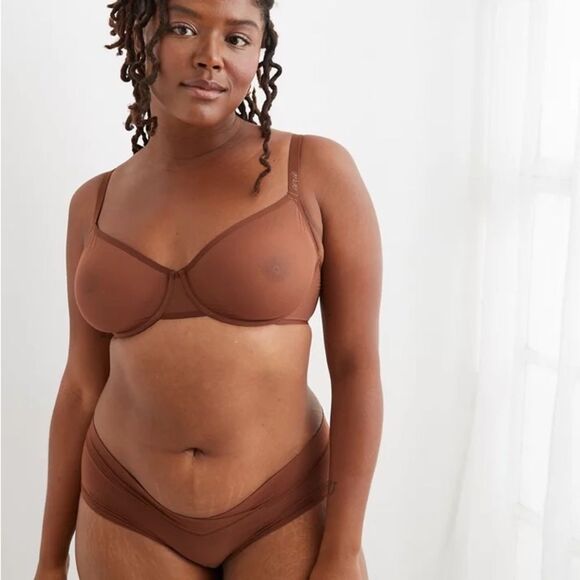 Aerie Smoothez Mesh Unlined Bra - Picture 3 of 5